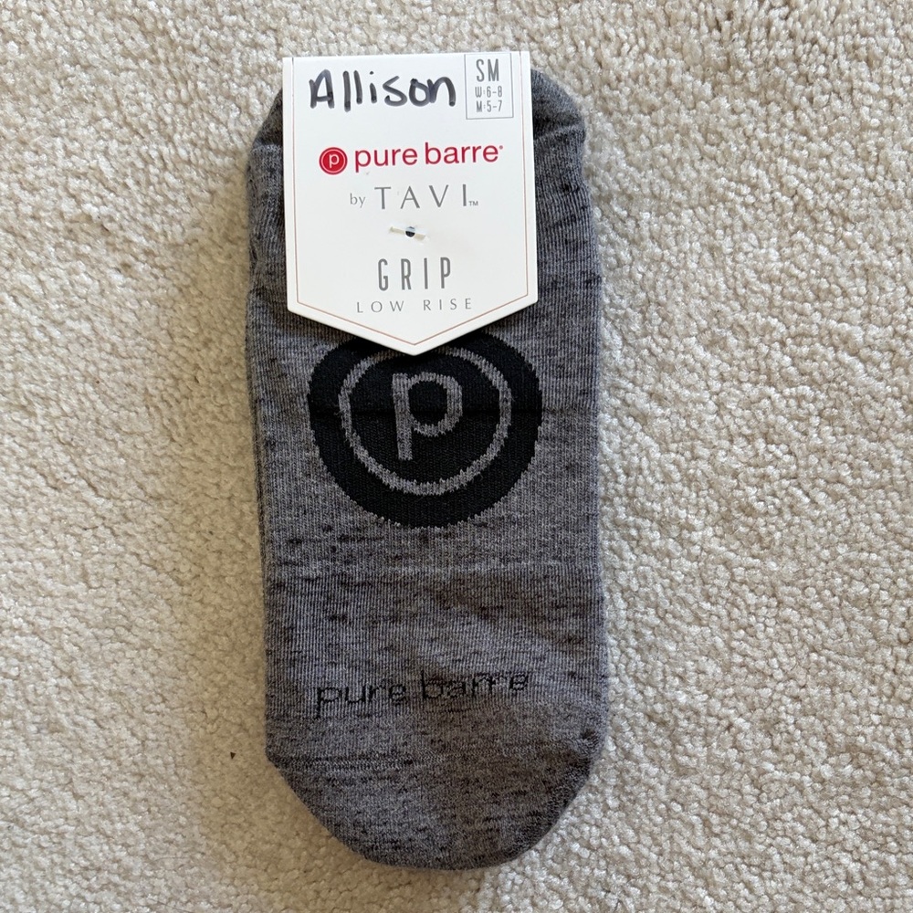 Pure Barre Gray Low-Rise Grip Athletic Socks